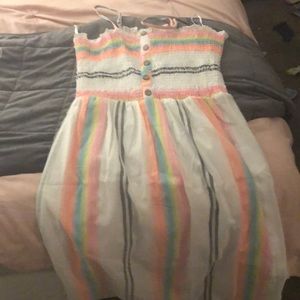 Pastel rainbow dress from Francesca’s Boutique